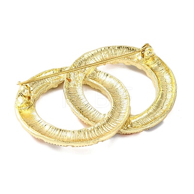 Golden Plated Alloy Brooches JEWB-L017-05G-1