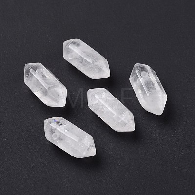 Natural Quartz Crystal Double Terminal Pointed Pendants G-C007-02A-14-1