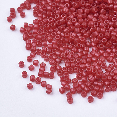 Pearlized Cylinder Seed Beads SEED-Q036-02A-E06-1