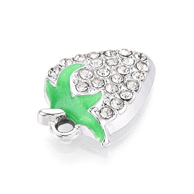 Alloy Rhinestone and Enamel Pendants PALLOY-T092-42P-01-1