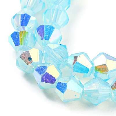 Baking Painted Transparent Glass Beads Strands GLAA-F029-TM6mm-06-1