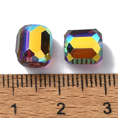 AB Color Plated Glass Beads GLAA-F108-12B-12-1