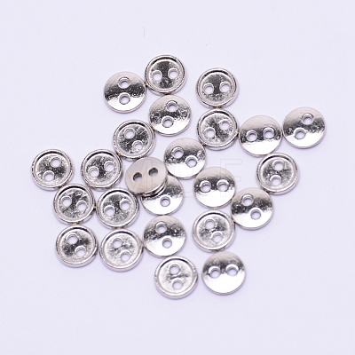 Alloy Mini Buttons PALLOY-WH0076-49B-P-1