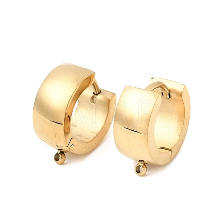 304 Stainless Steel Huggie Hoop Earring Findings STAS-C161-04G-1