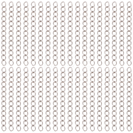 120Pcs 304 Stainless Steel Chain Extender CHS-BM0001-12-1