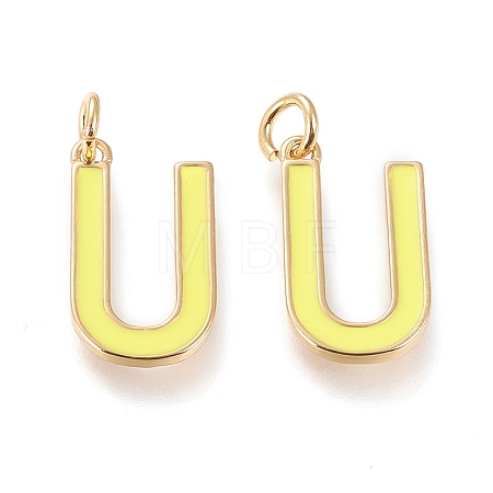 Brass Enamel Pendants KK-R139-02U-1