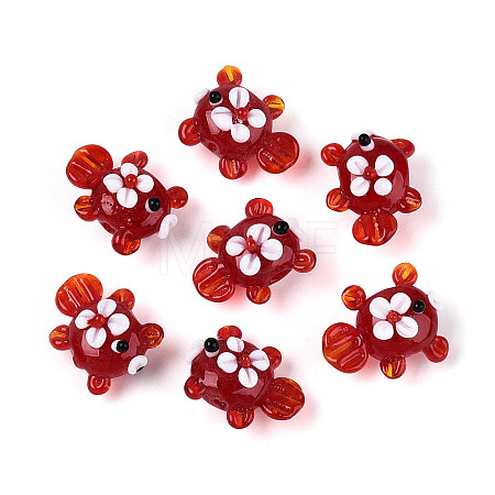 Handmade Lampwork Beads Strands LAMP-N036-21E-1