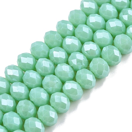 Electroplate Glass Beads Strands EGLA-A044-P6mm-A14-1