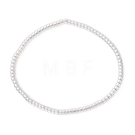 Grade AA Electroplate Non-magnetic Synthetic Hematite Beads Stretch Bracelets for Women BJEW-JB12585-1