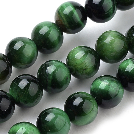 Natural Tiger Eye Beads Strands G-S259-03C-6mm-1