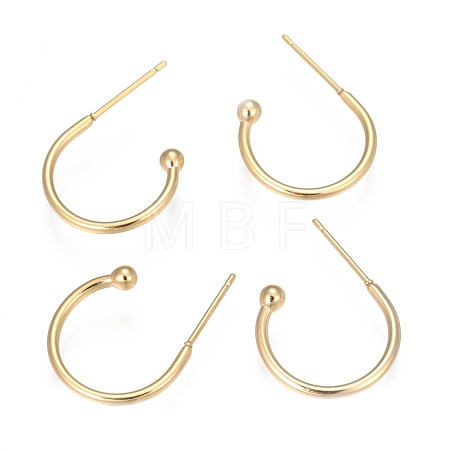 304 Stainless Steel Earring Hooks STAS-K211-01G-A-1