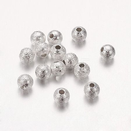 Brass Textured Beads KK-EC247-S-NF-1