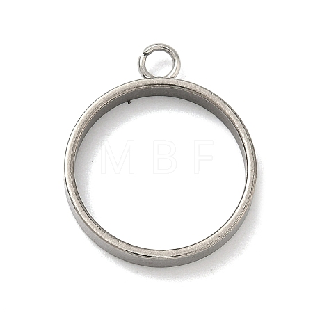 304 Stainless Steel Open Back Bezel Pendants STAS-B126-06C-P-1