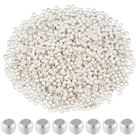 2000Pcs Brass Crimp Beads KK-SP0002-62S-1