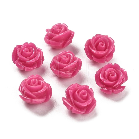 Synthetic Coral Carved Beads CORA-H003-01A-10-1