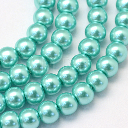 Baking Paint Glass Pearl Bead Strands HY-Q003-3mm-65-1