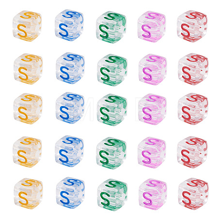 50Pcs Acrylic European Beads MACR-TADJ0001-13S-1
