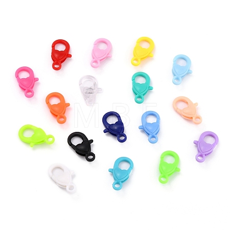 Plastic Lobster Claw Clasps PALLOY-F017-01-M-1