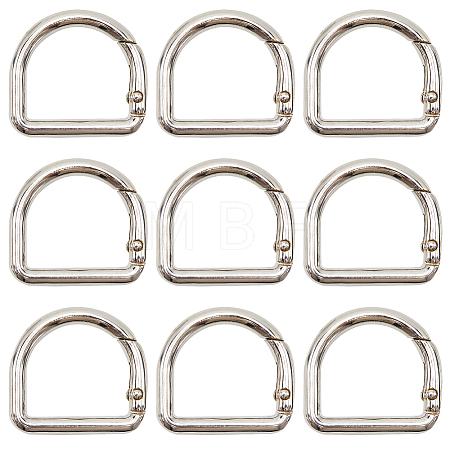 12Pcs Alloy Spring Gate Rings FIND-GF0007-10C-1
