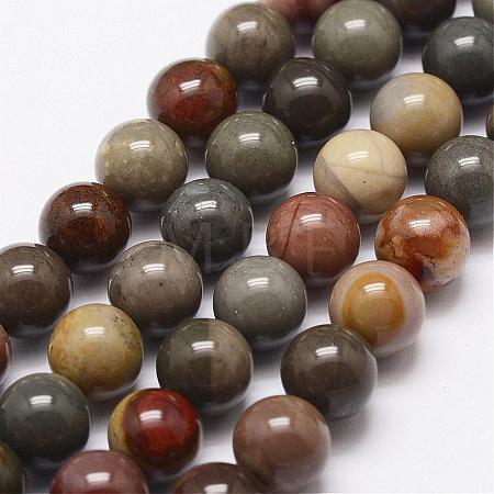 Natural New Ocean Jasper Bead Strands G-G954-01-10mm-1
