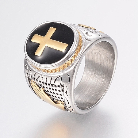 304 Stainless Steel Finger Rings RJEW-G091-22-1