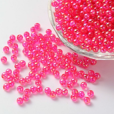Eco-Friendly Transparent Acrylic Beads X-PL734-15-1