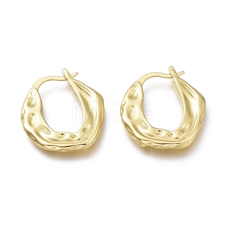 Brass Hoop Earrings EJEW-H104-17G-1