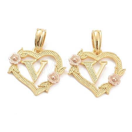 Real 18K Gold Plated Brass  Pendants KK-J042-43G-V-1