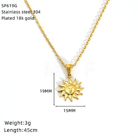 304 Stainless Steel Pendant Necklaces FS-WG91839-05-1