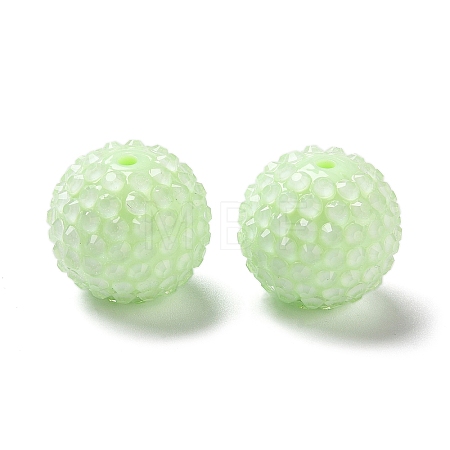Chunky Resin Rhinestone Bubblegum Ball Beads RESI-S259-A10-1
