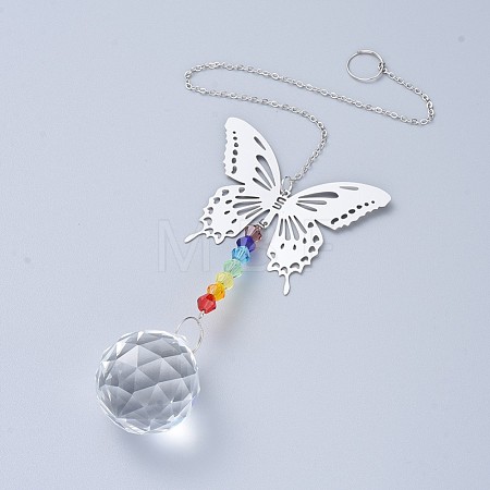 Crystals Chandelier Suncatchers Prisms Chakra Hanging Pendant AJEW-I040-18P-1