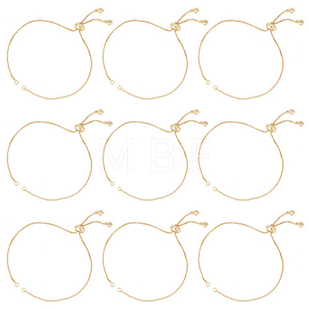 Brass Slider Bracelets Making MAK-UN0001-06G-1