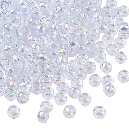 500Pcs UV Plating Acrylic Beads OACR-SP0001-85B-1