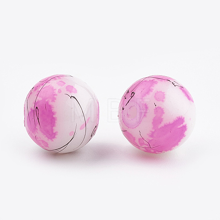 Drawbench & Baking Paint Glass Beads Strands LS-GLAA-S176-6mm-09-1