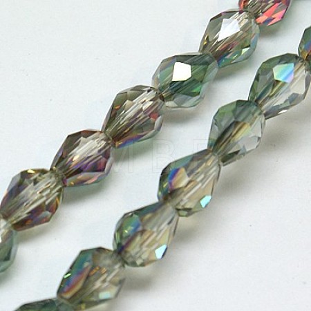 Electroplate Glass Bead Strands EGLA-E010-8x12mm-H04-1