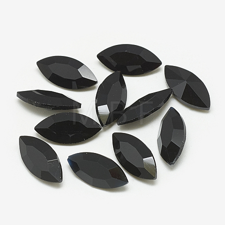 Pointed Back Glass Rhinestone Cabochons RGLA-T083-9x18mm-02-1