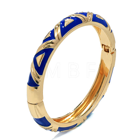 Triangle Pattern Zinc Alloy Enamel Hinged Bangles for Women FS-WGCD457-05-1