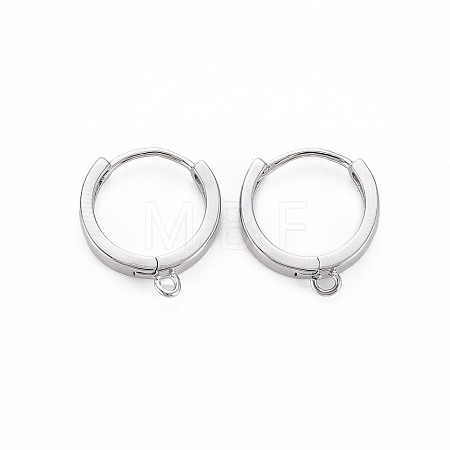 Brass Huggie Hoop Earring Findings X-KK-S364-158-1