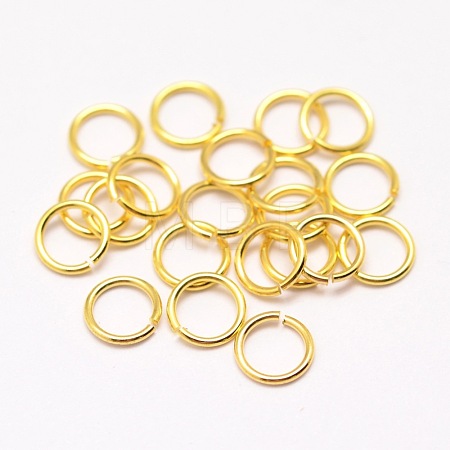 Brass Open Jump Rings KK-E711-050-4mm-G-NR-1