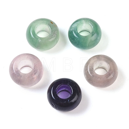 Natural Fluorite European Beads G-G740-14x8mm-41-1
