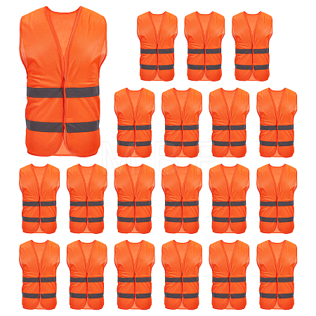 20Pcs Cloth Reflective Safety Vest AJEW-GO0005-12A-1