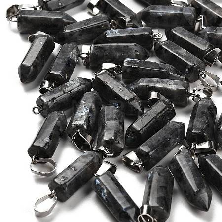 Natural Labradorite Pendants G-Z067-07P-24-1