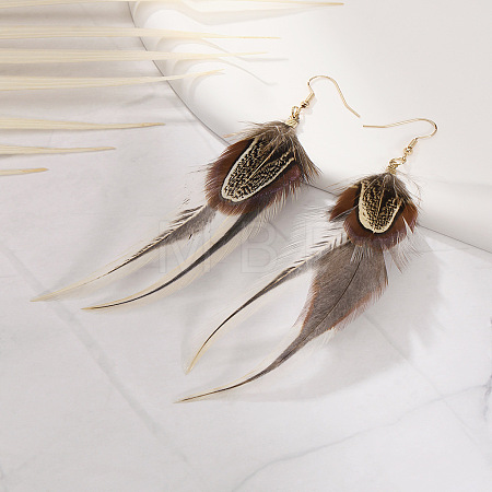 Bohemian Style Feather Dangle Earrings FS-WG092BC-05-1