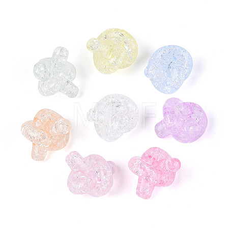 Transparent Crackle Acrylic Beads CACR-T002-01M-1