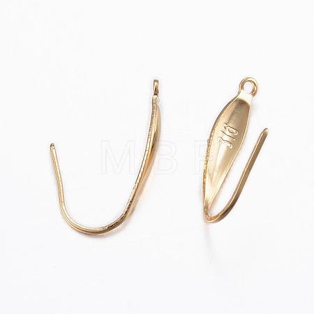 316 Surgical Stainless Steel Earring Hooks X-STAS-P166-10G-1