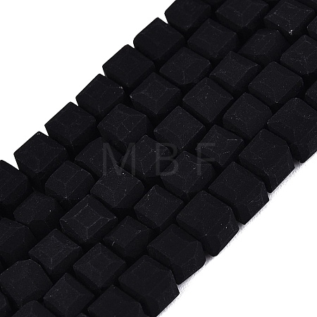 Opaque Frosted Glass Beads Strands GLAA-N072-01A-B11-1