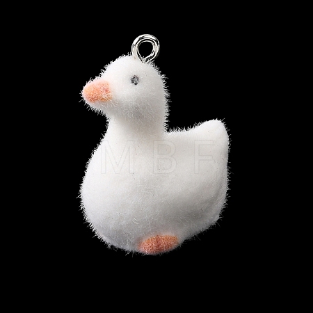 Flocking Opaque Resin Pendants RESI-G123-01D-1