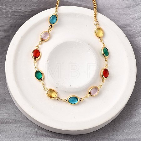 304 Stainless Steel Curb Chain Necklaces NJEW-V009-01G-1
