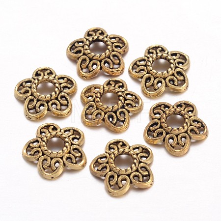 Tibetan Style Alloy Bead Caps GLF10597Y-1