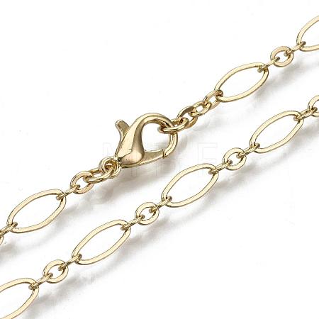 Brass Cable Chains Necklace Making MAK-S072-16B-KC-1